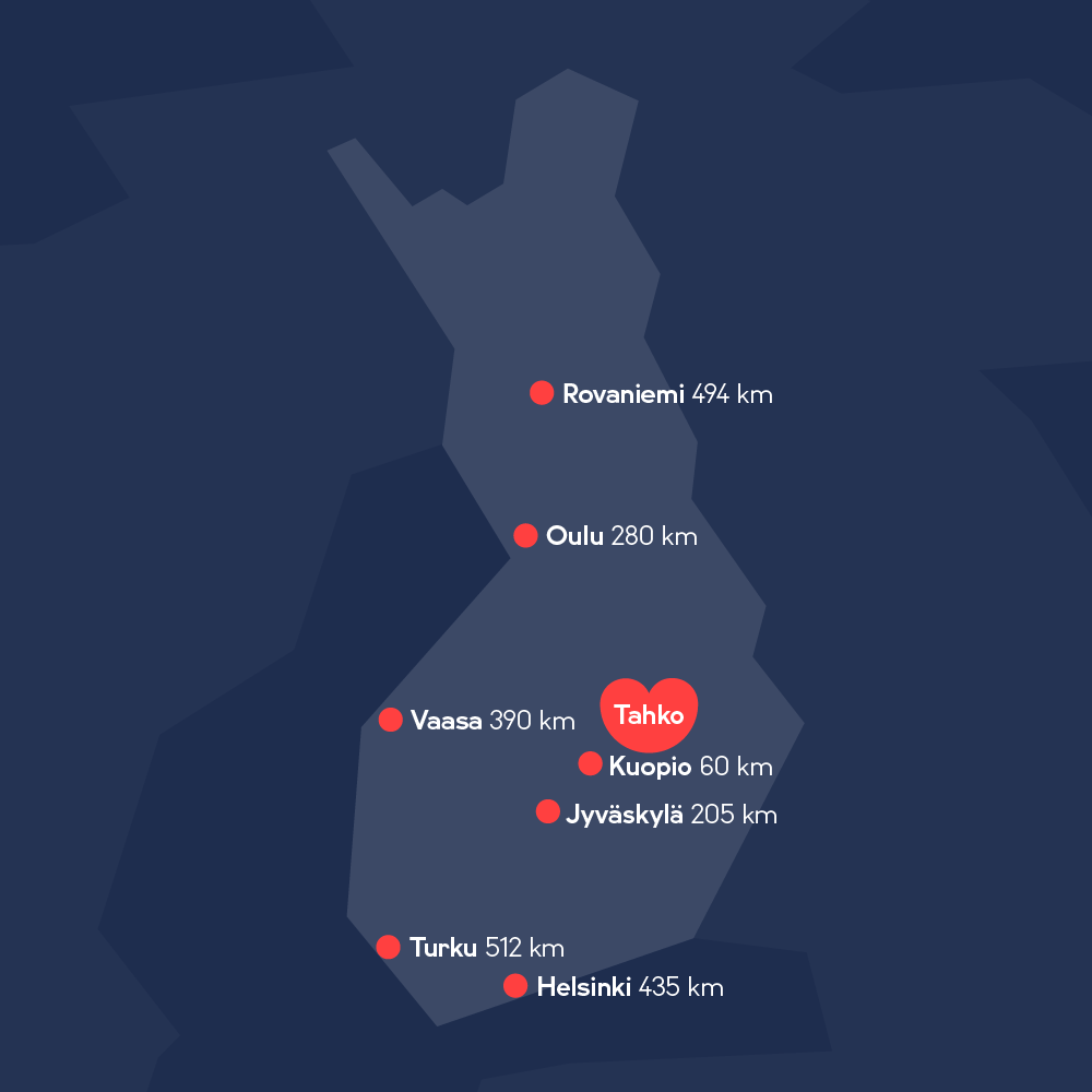 Tahkon sijainti ja kulkuyhteydet