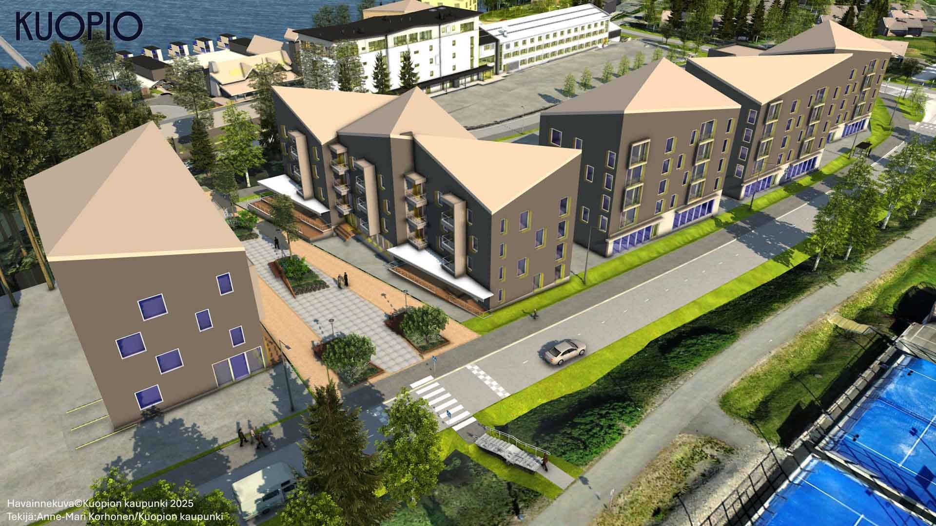 Tahkon keskustan katujen rakentaminen kesällä 2025